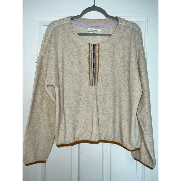 REI Cooperative Oatmeal Embroidered Sweatshirt Pullover - size Large - Picture 1 of 7